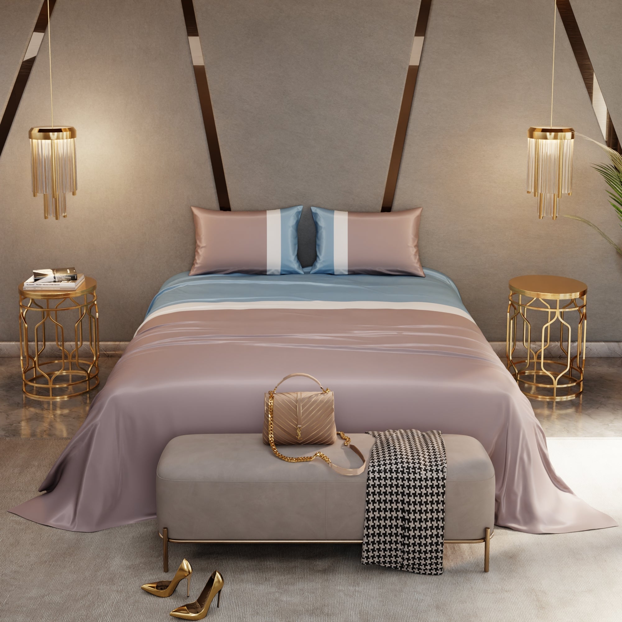 Urban Elegance Bands Bedsheet Set
