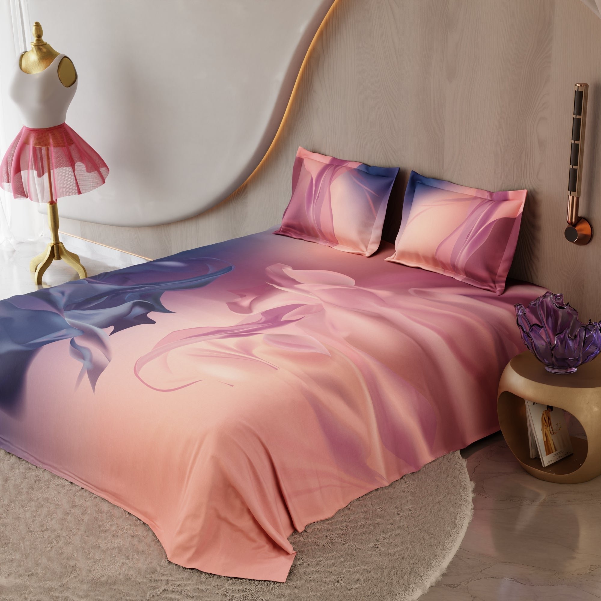 Sunset Stage 100% Cotton Bedsheet Set