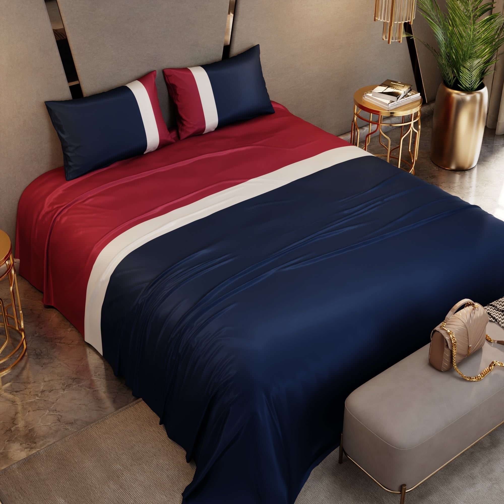 Boulevard Blue Bedsheet Set