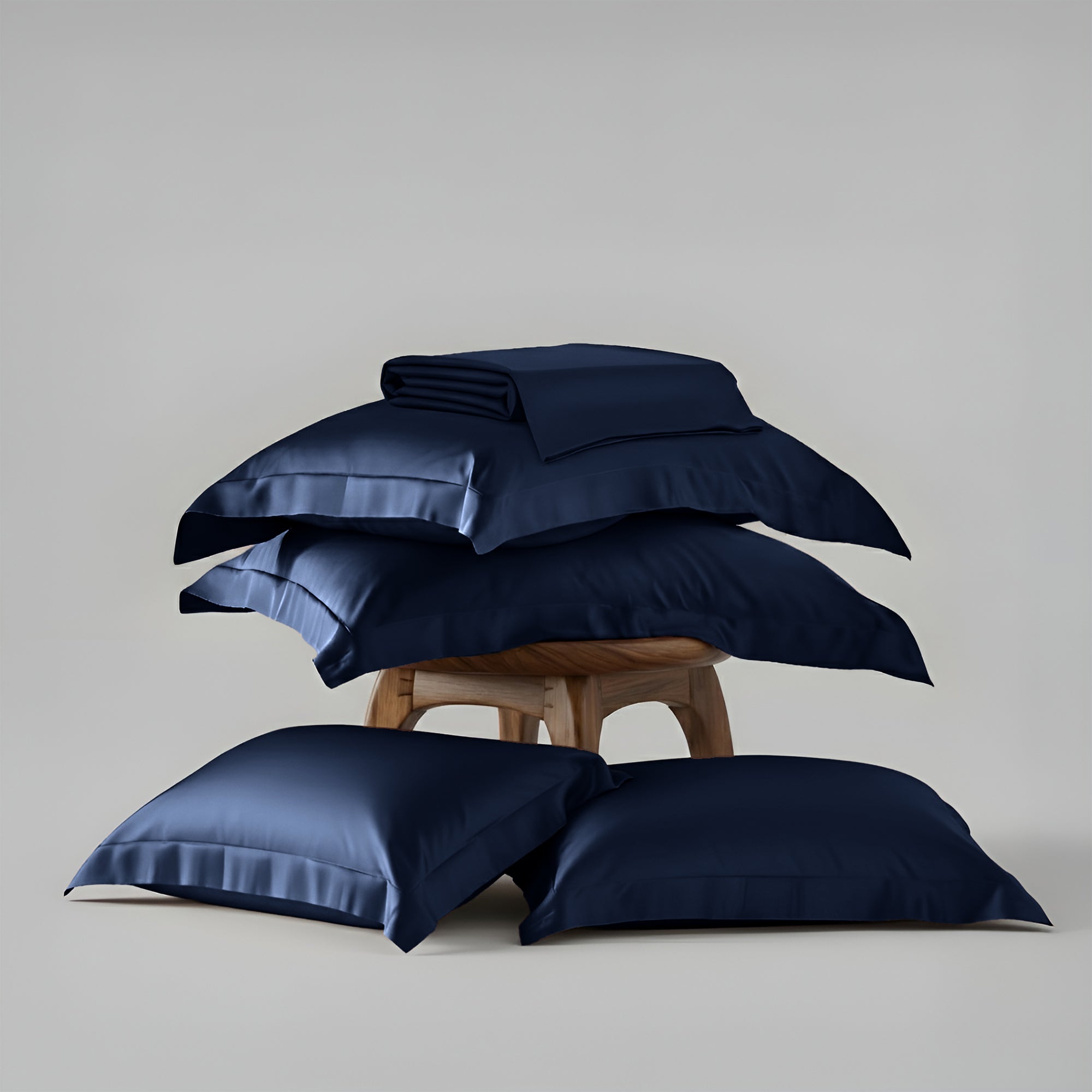 Mystique Blue Flat Bedsheet Set