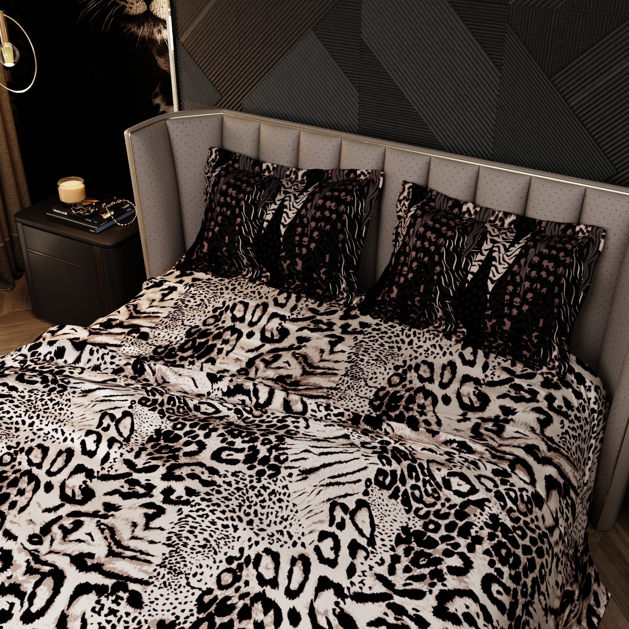 Mahogany Masquerade Enriched Cotton Bedsheet Set