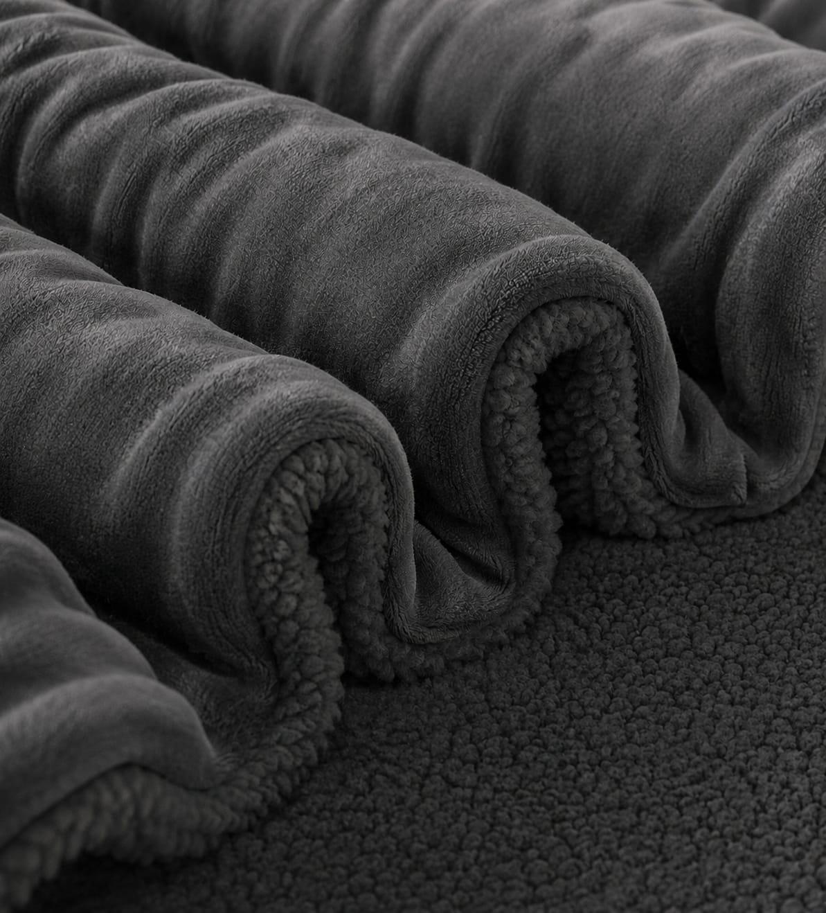 Sherpa Milano King Size Reversible 2 in 1 Blanket -Dark grey