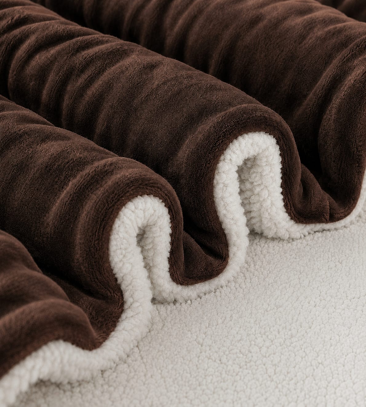 Sherpa Milano King Size Reversible 2 in 1 Blanket - Brown