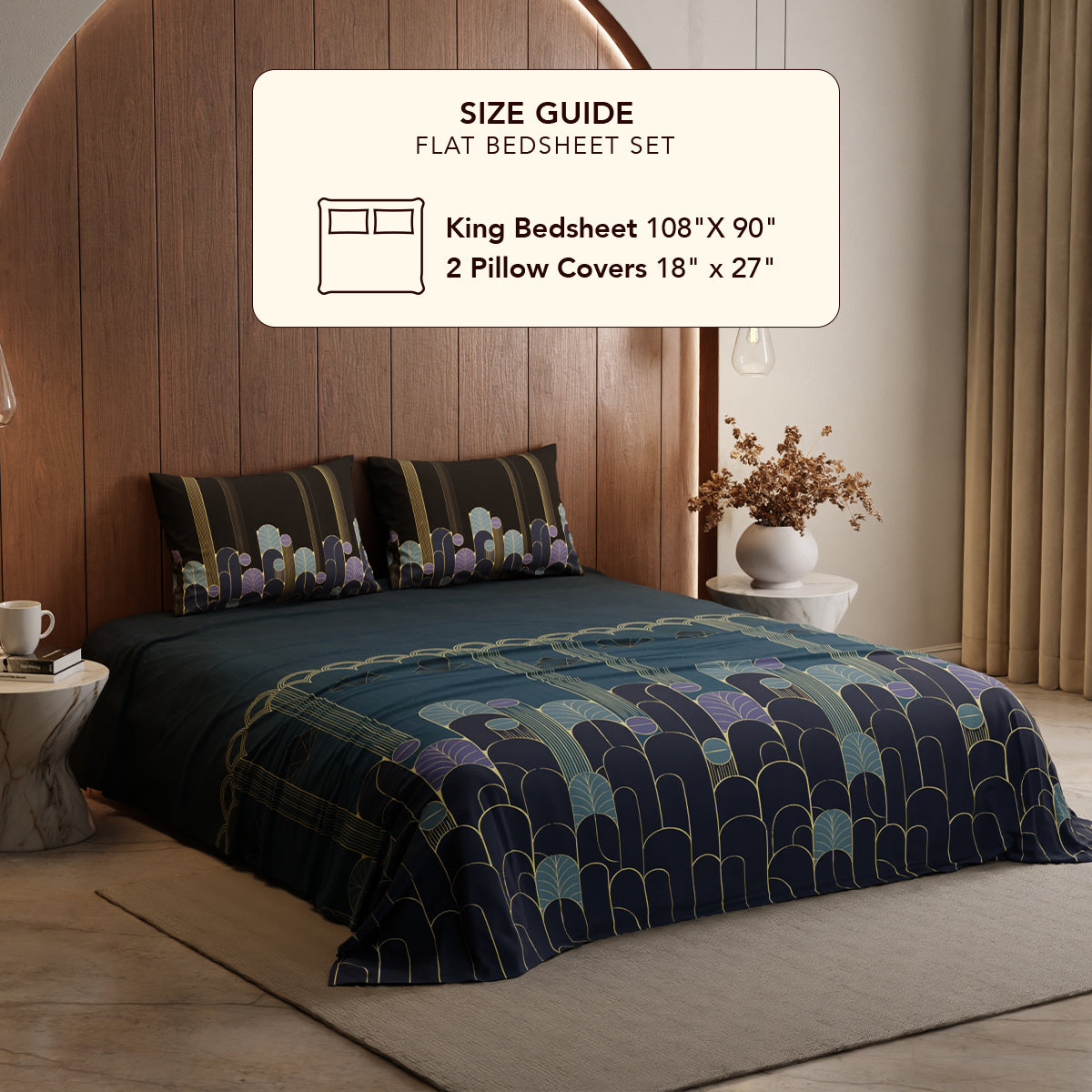 Twilight Gala Cotton Bedsheet Set