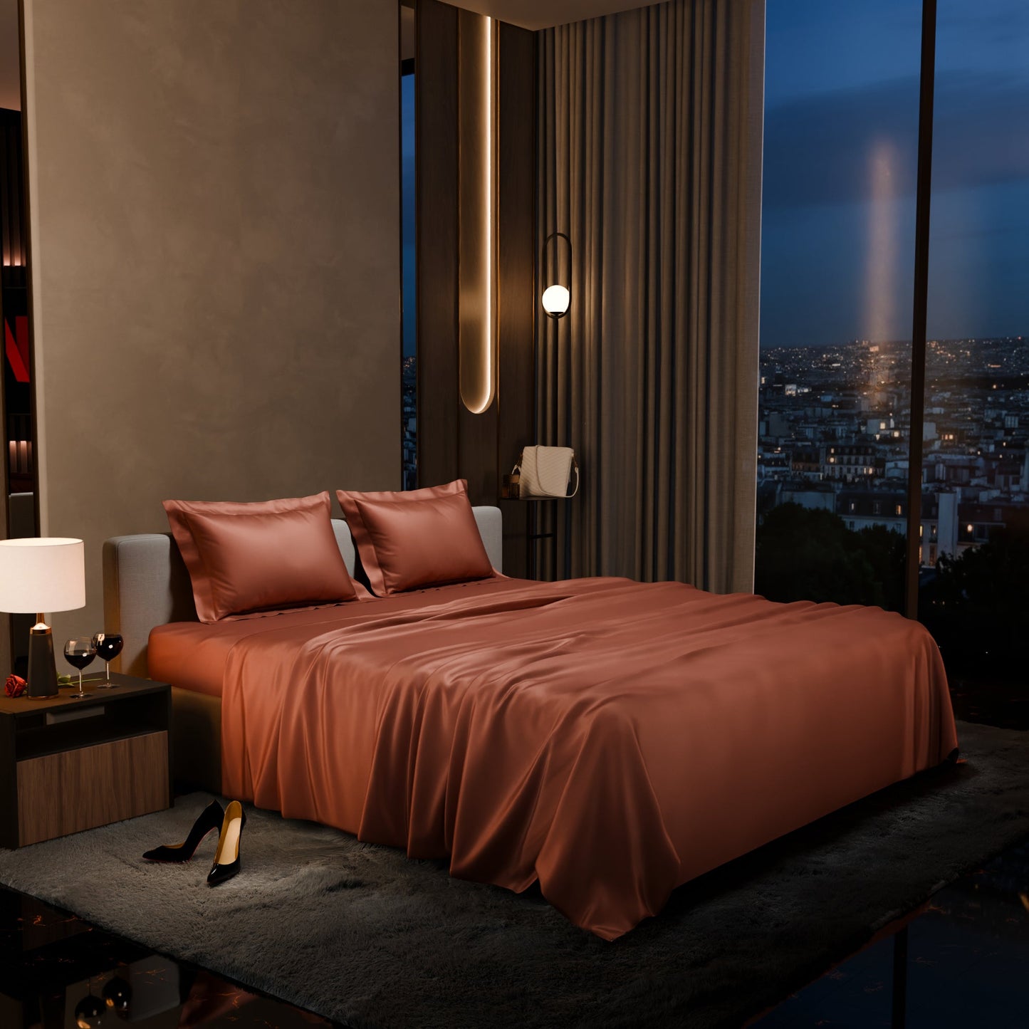 Melted Caramel Flat Bedsheet Set