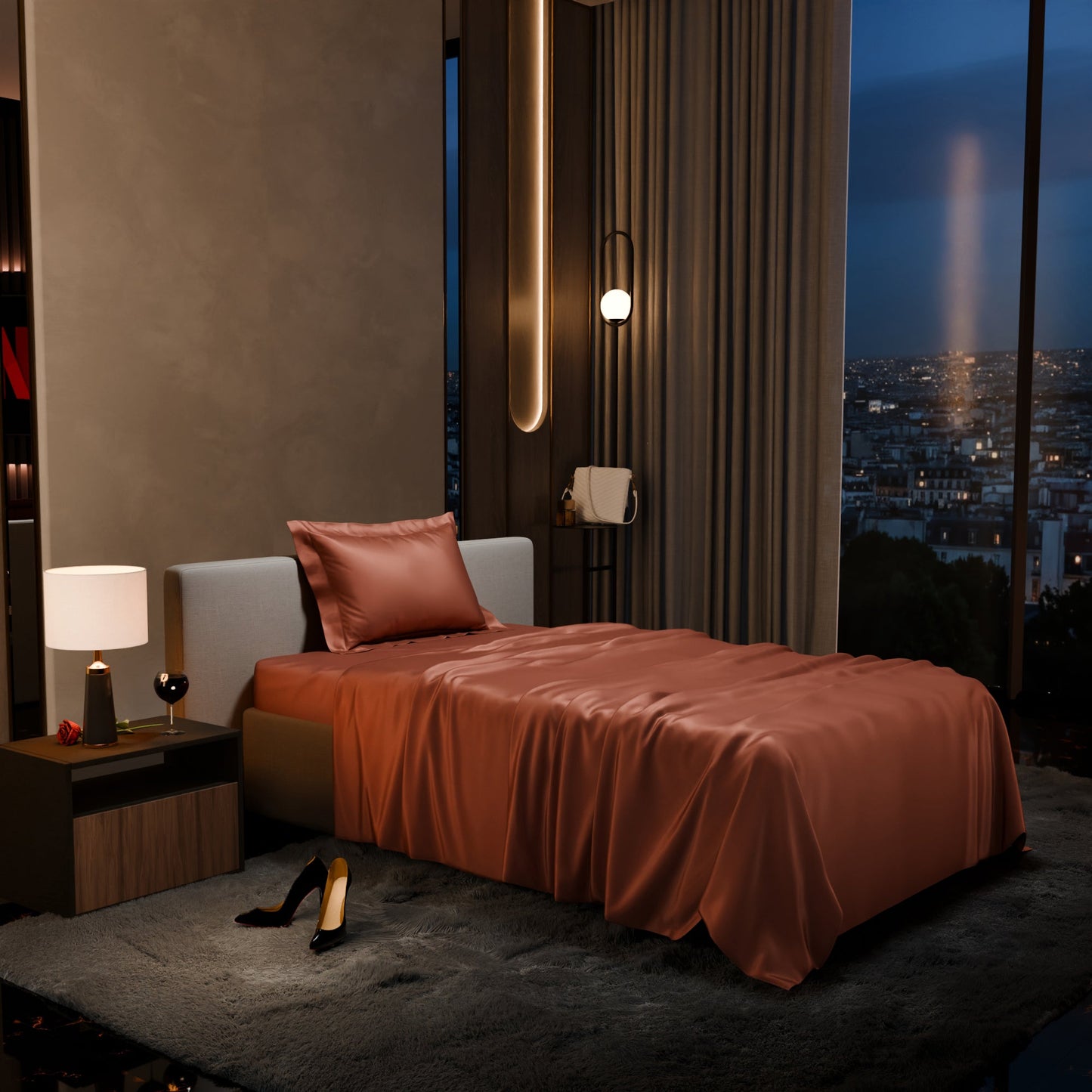 Melted Caramel Flat Bedsheet Set