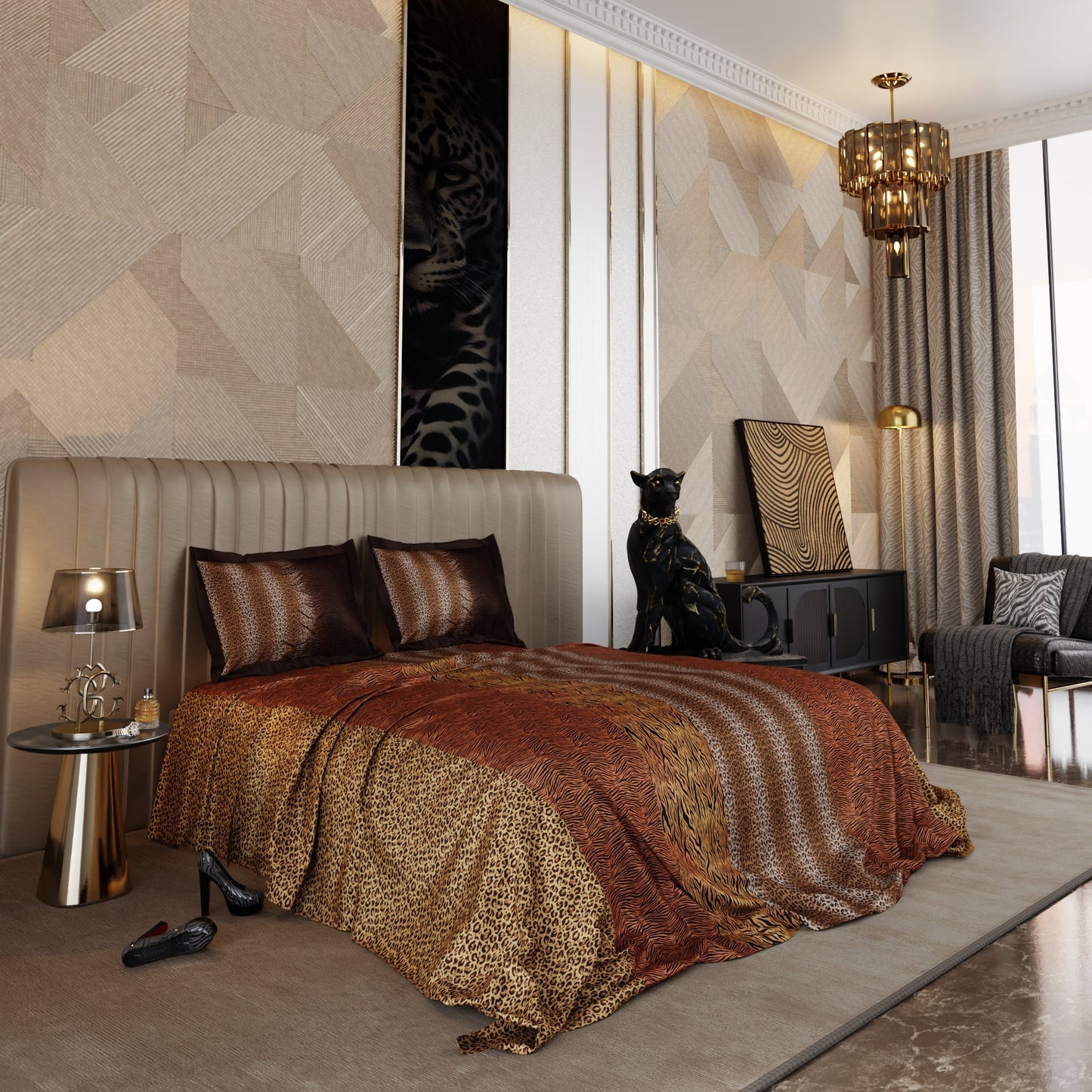 Golden Savannah Enriched Cotton Bedsheet Set