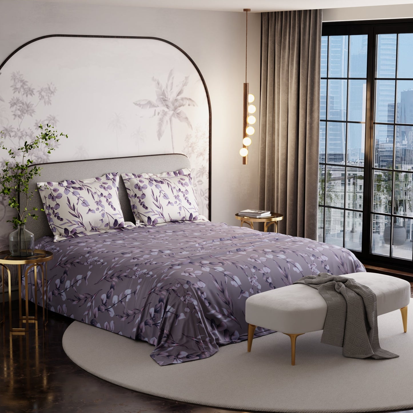 Wisteria Shade 300TC 100% Cotton Bedsheet Set