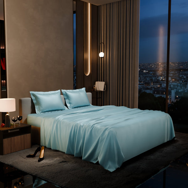 Dreamy Blue Flat Bedsheet Set