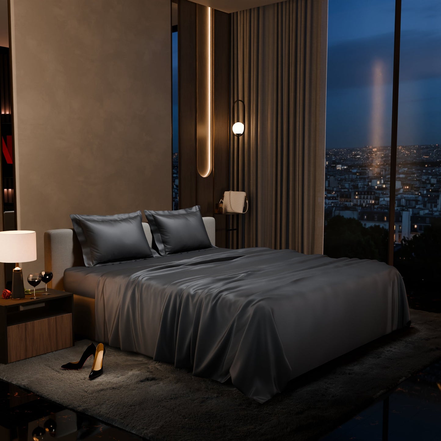 Twilight Embrace Flat Bedsheet Set