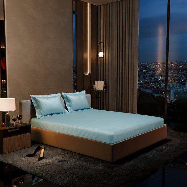 Dreamy Blue Fitted Bedsheet Set