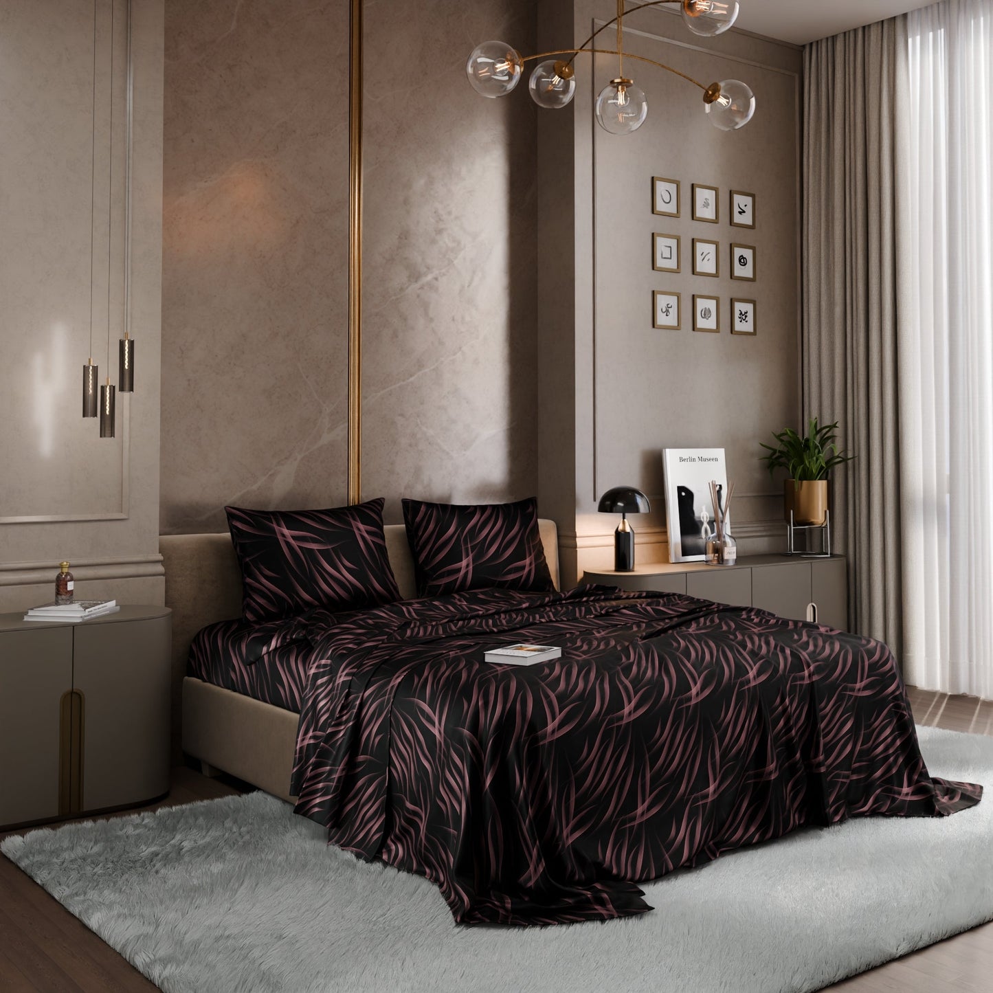 Noir Rouge Bedsheet Set