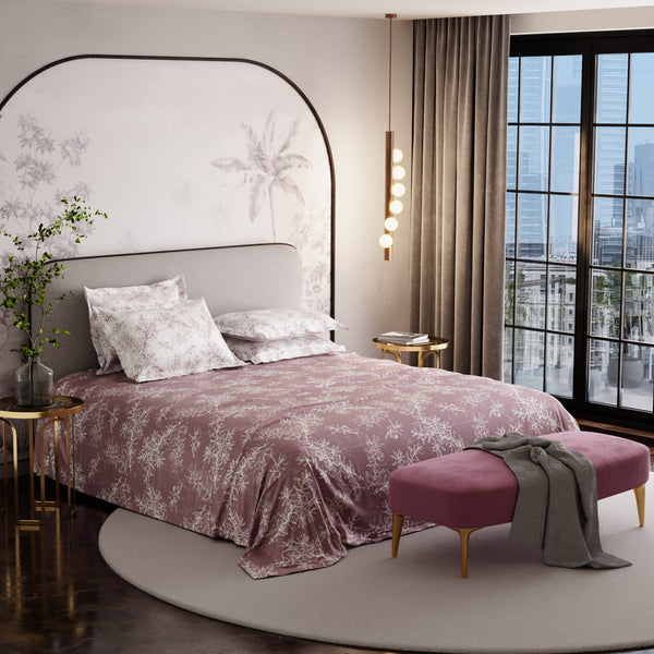 Ember Leaf 300TC 100% Cotton Bedsheet Set