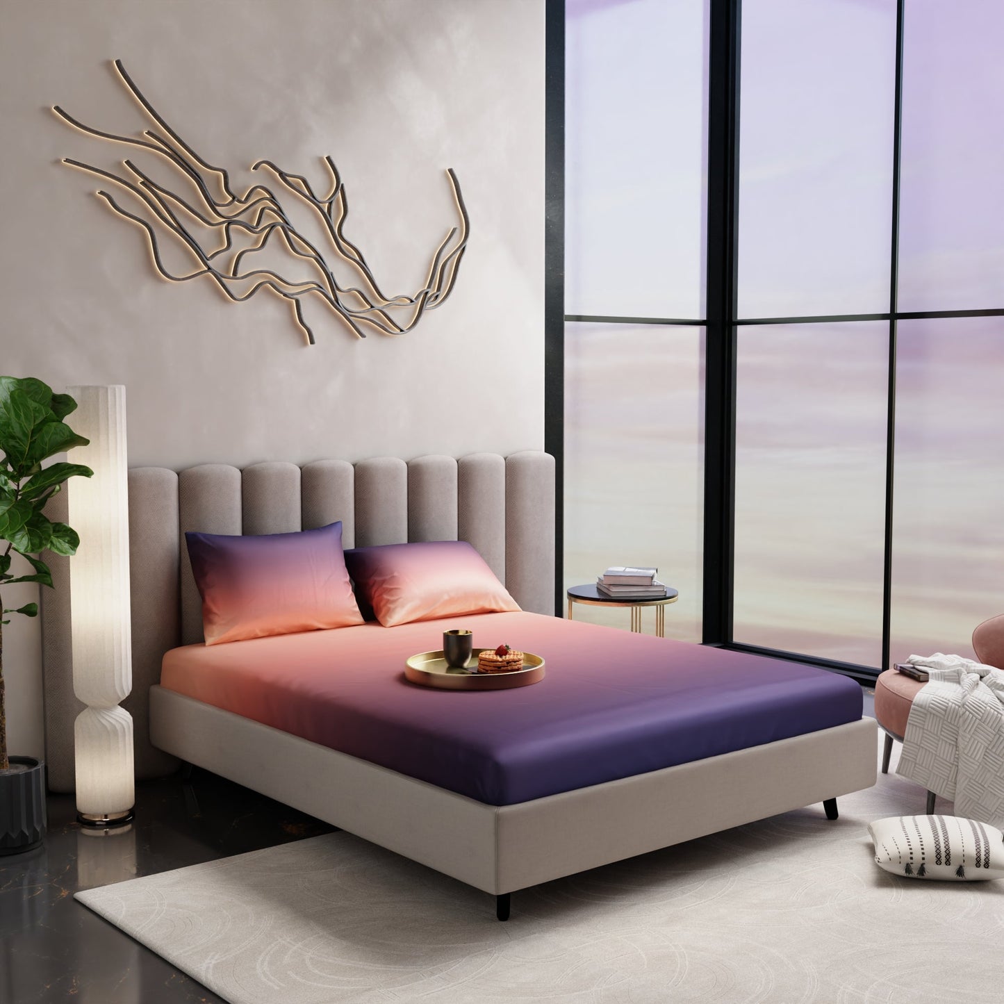 Sunset Kiss Fitted Bedsheet Set