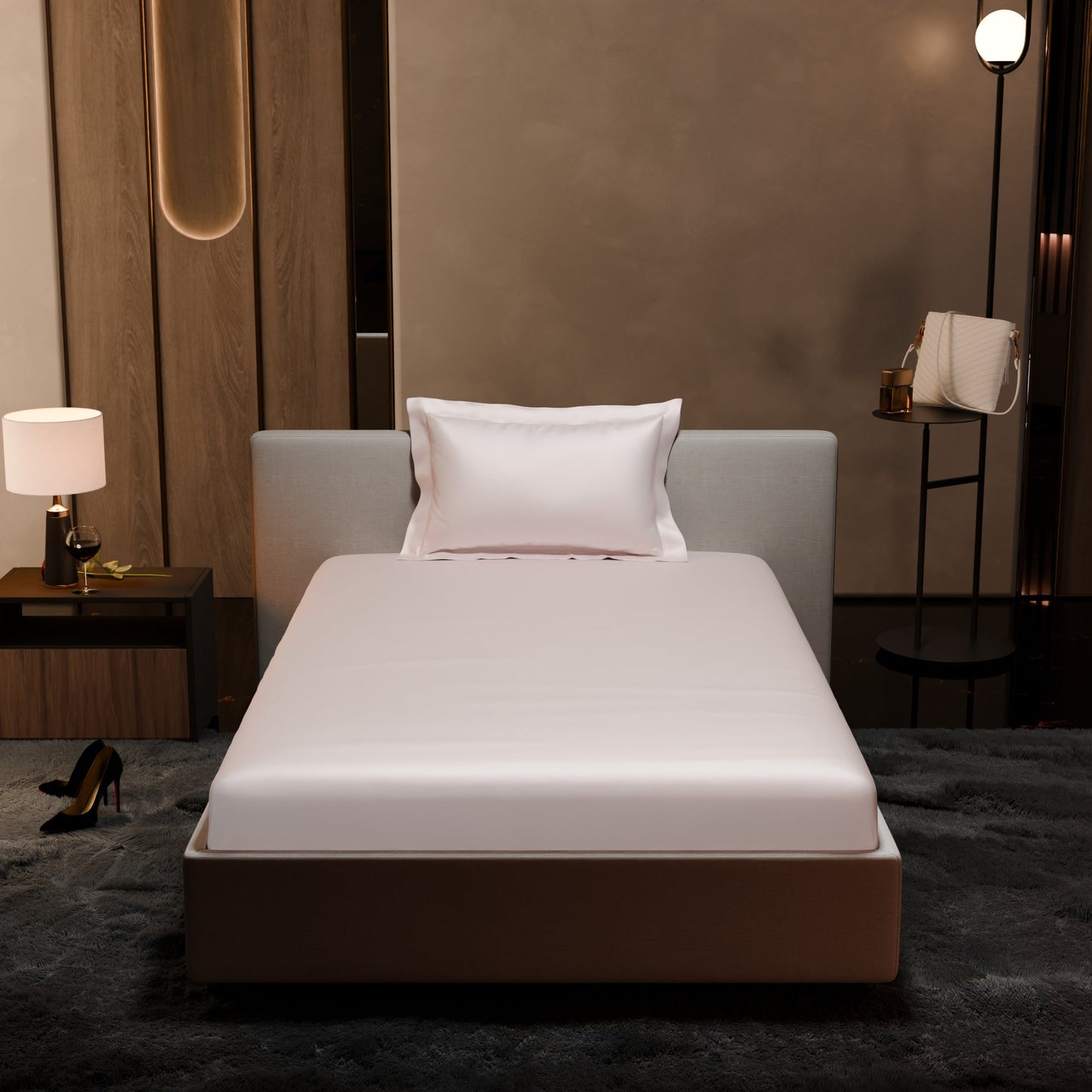 Blushing Pink Fitted Bedsheet Set