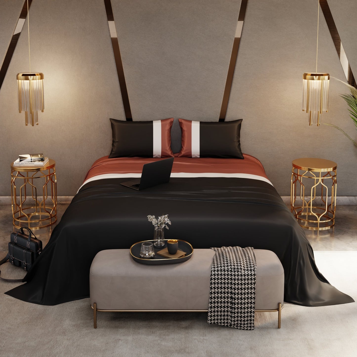 Metro Lines Bedsheet Set