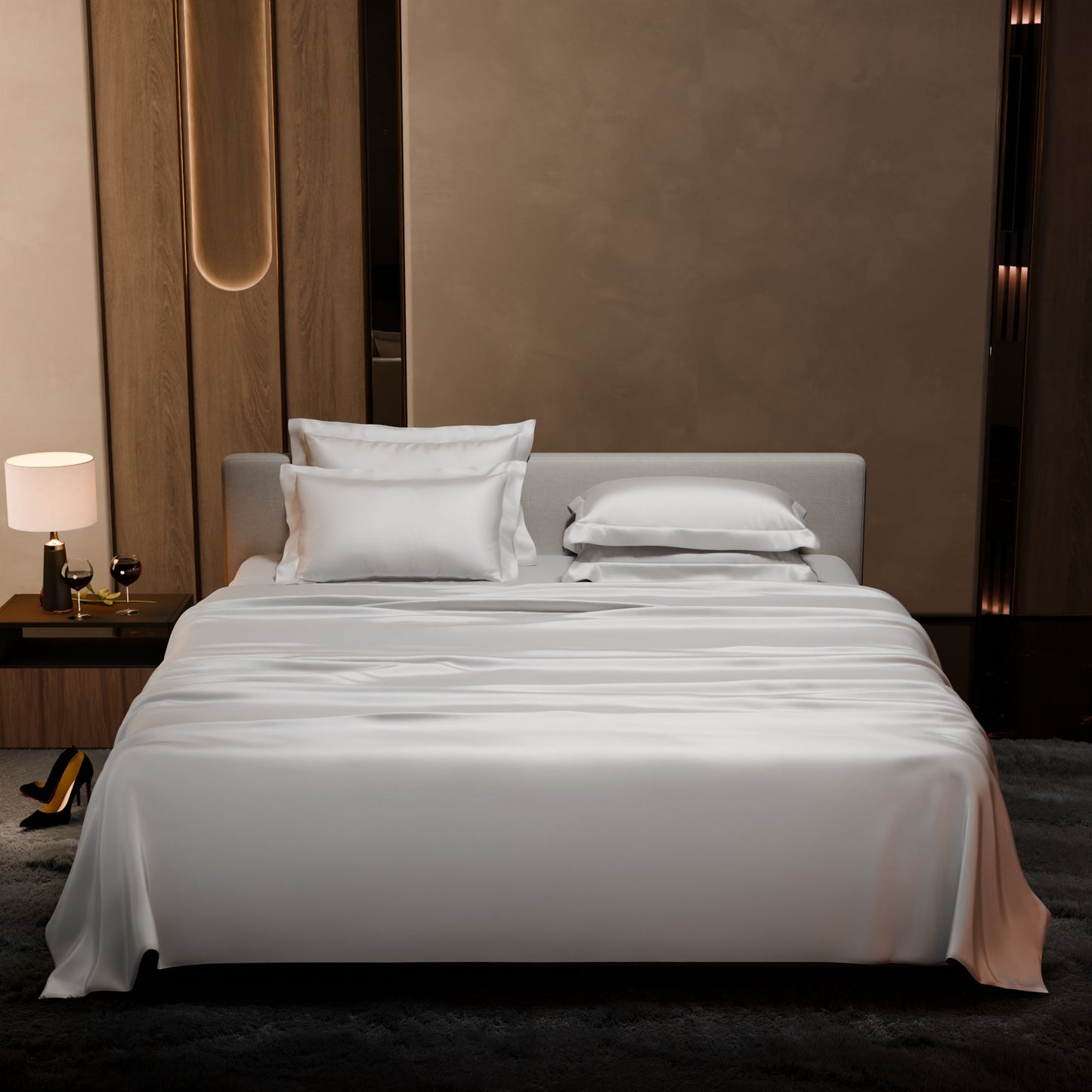 Vanilla White Flat Bedsheet Set