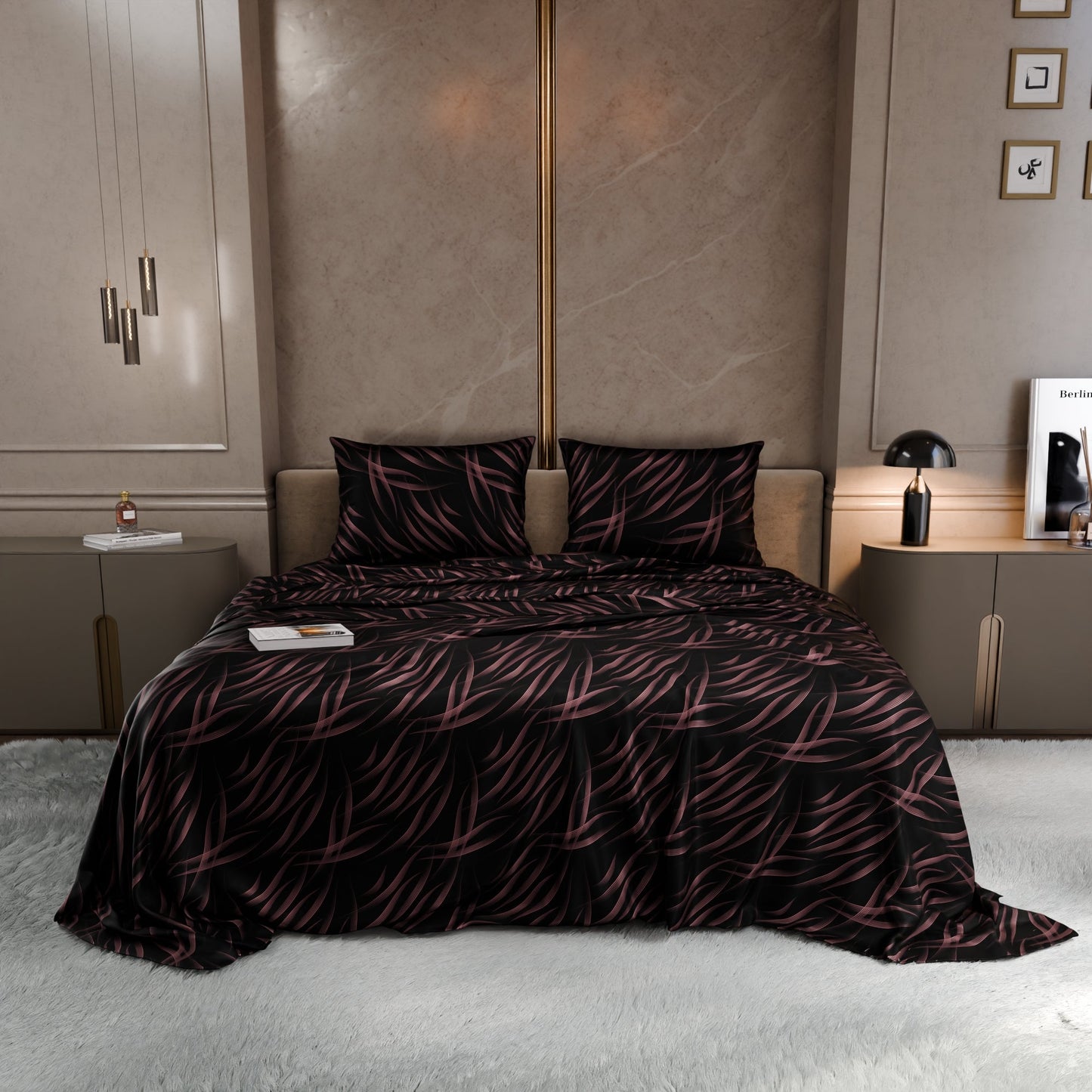 Noir Rouge Bedsheet Set