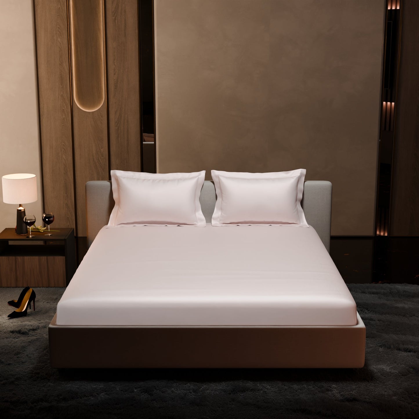 Blushing Pink Fitted Bedsheet Set
