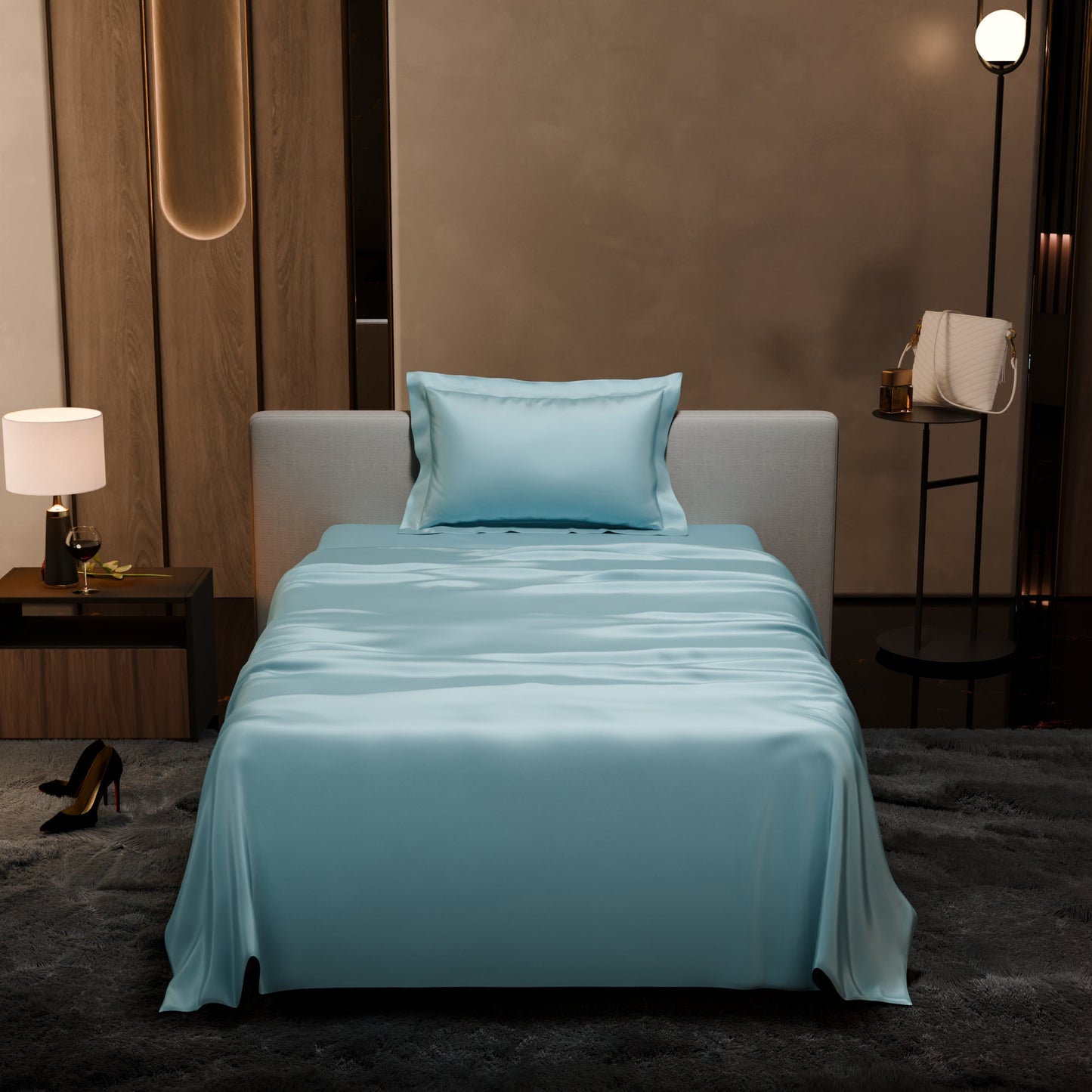 Dreamy Blue Flat Bedsheet Set
