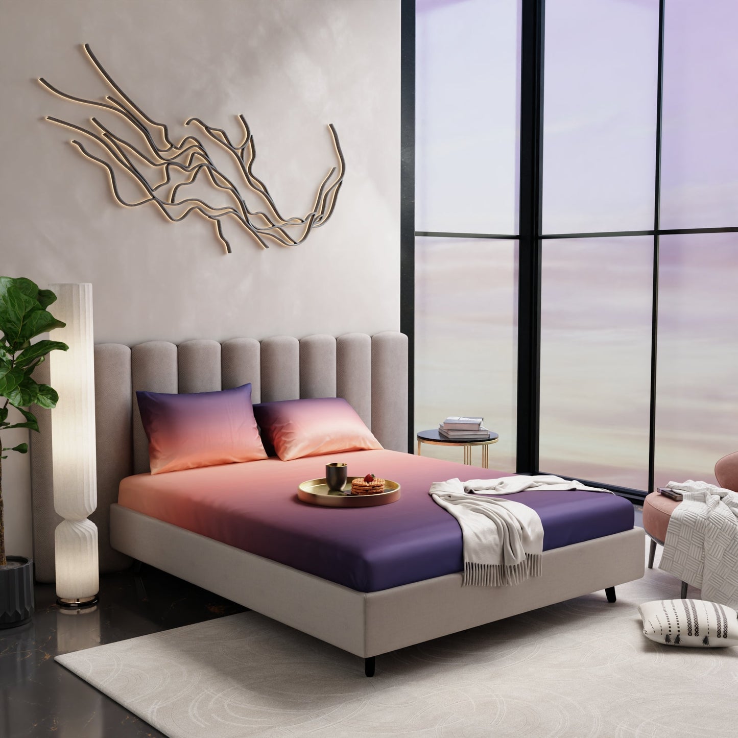 Sunset Kiss Fitted Bedsheet Set