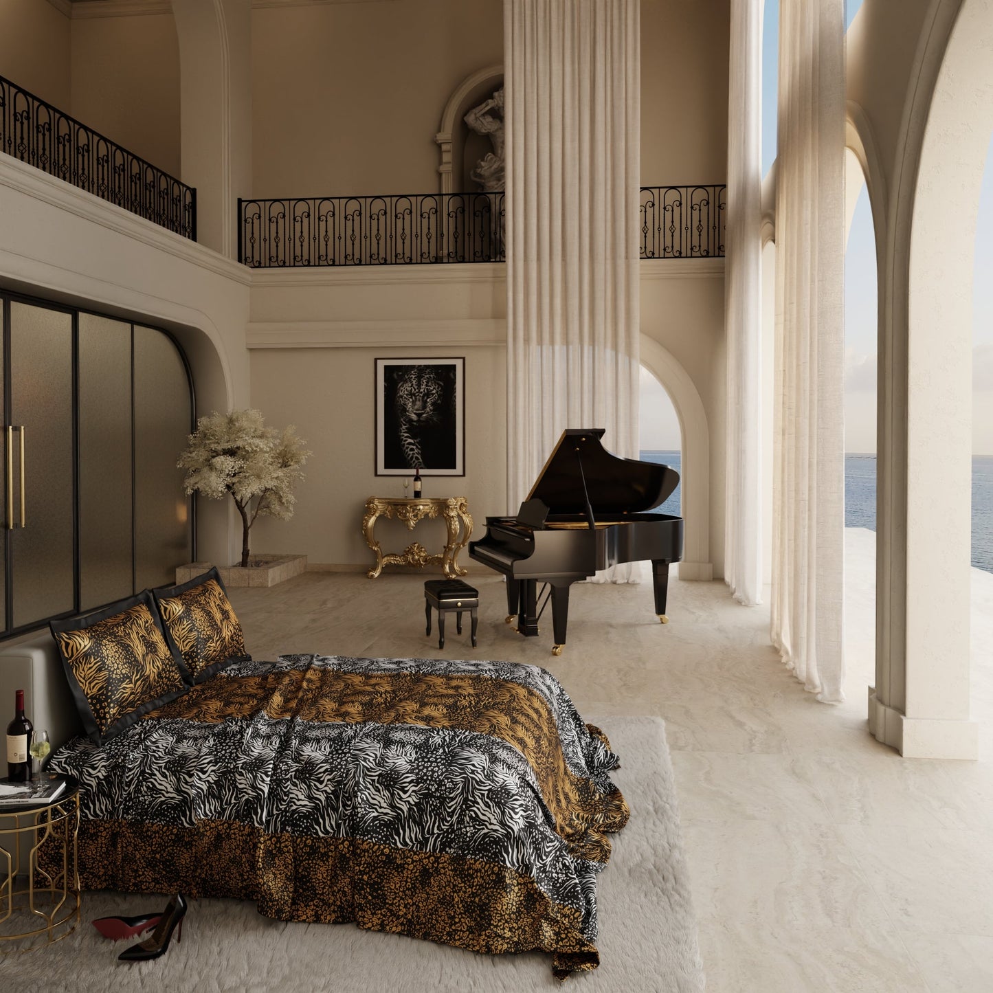 Eternal Chase Enriched Cotton Bedsheet Set