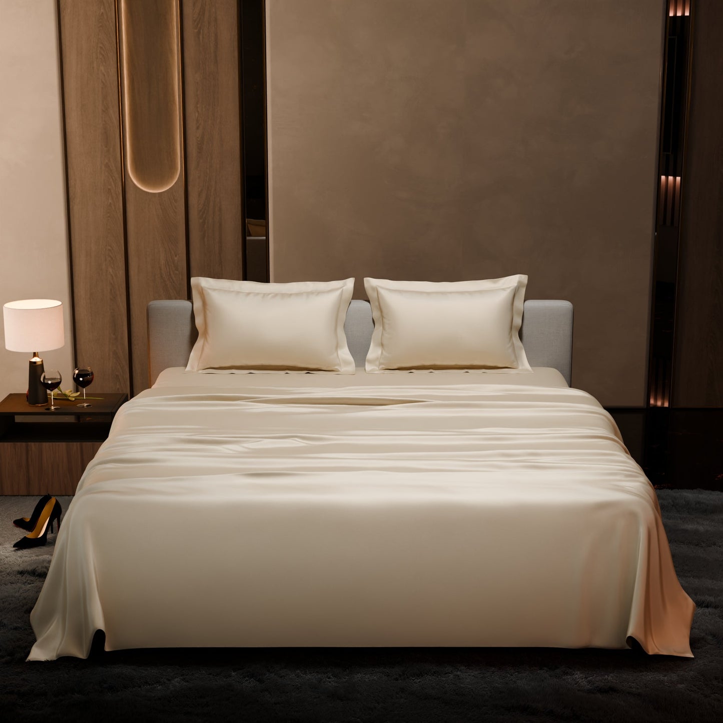 Charming Ivory Flat Bedsheet Set