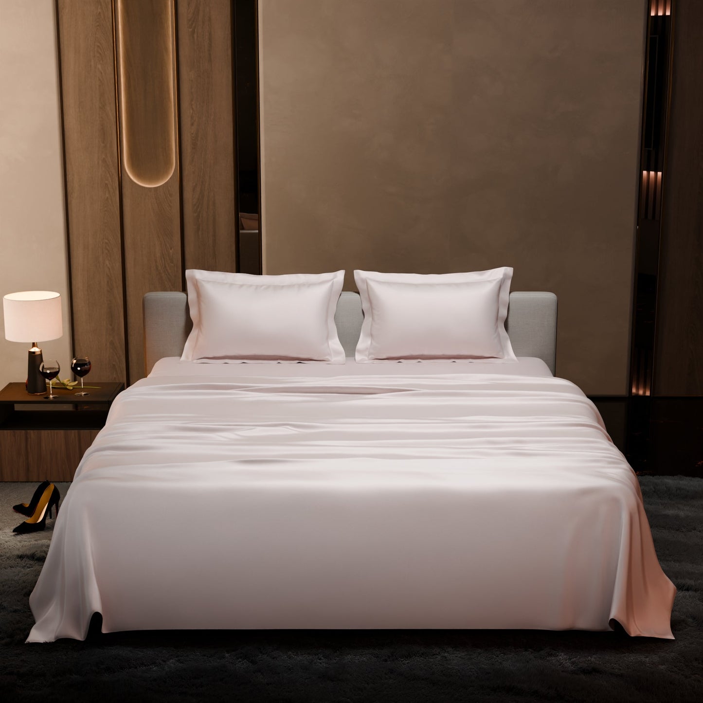 Blushing Pink Flat Bedsheet Set