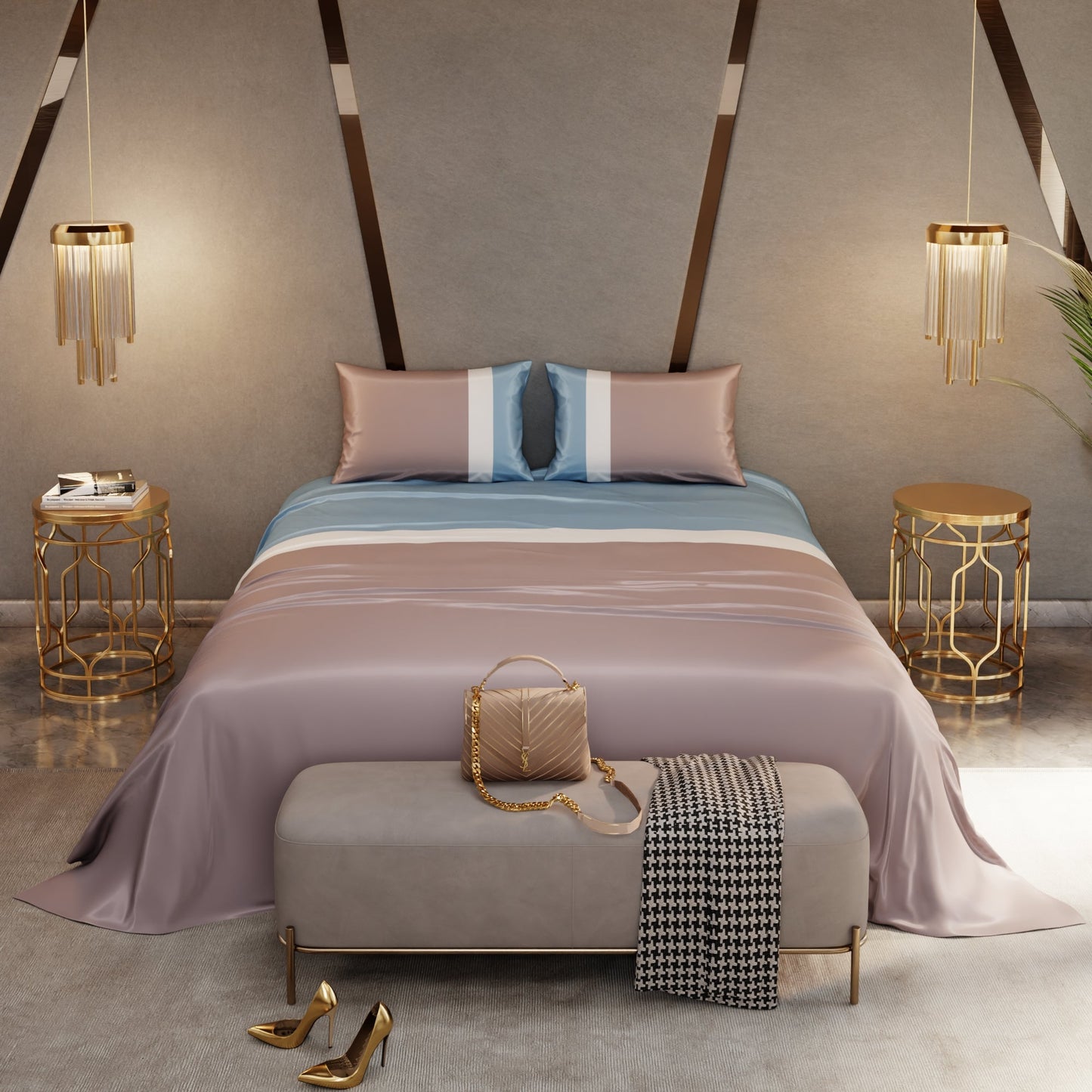 Urban Elegance Bands Bedsheet Set