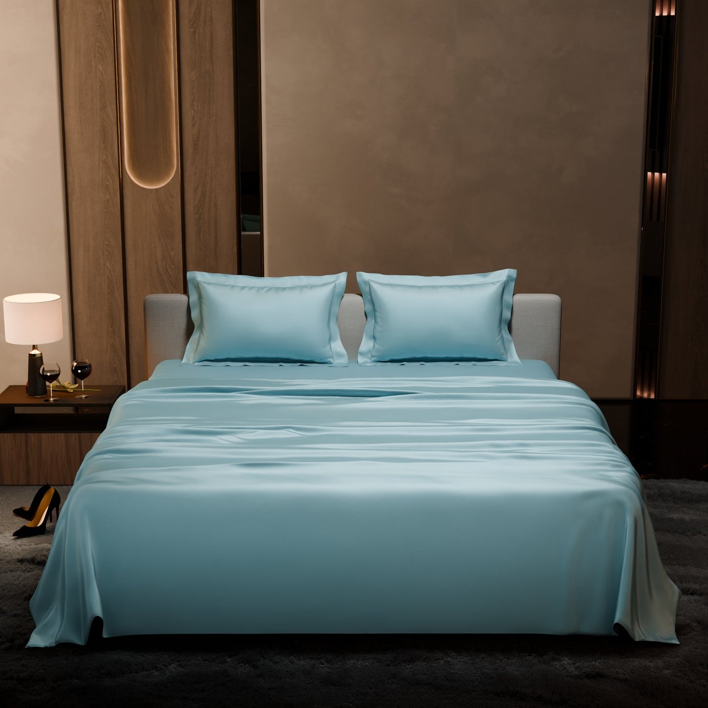 Dreamy Blue Flat Bedsheet Set