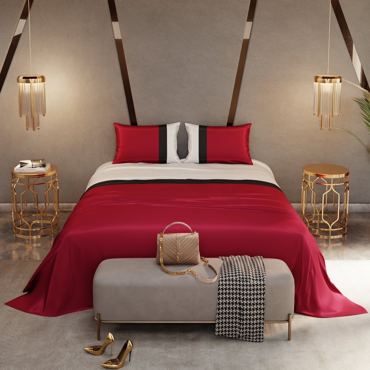 Chic Paris Bands Bedsheet Set