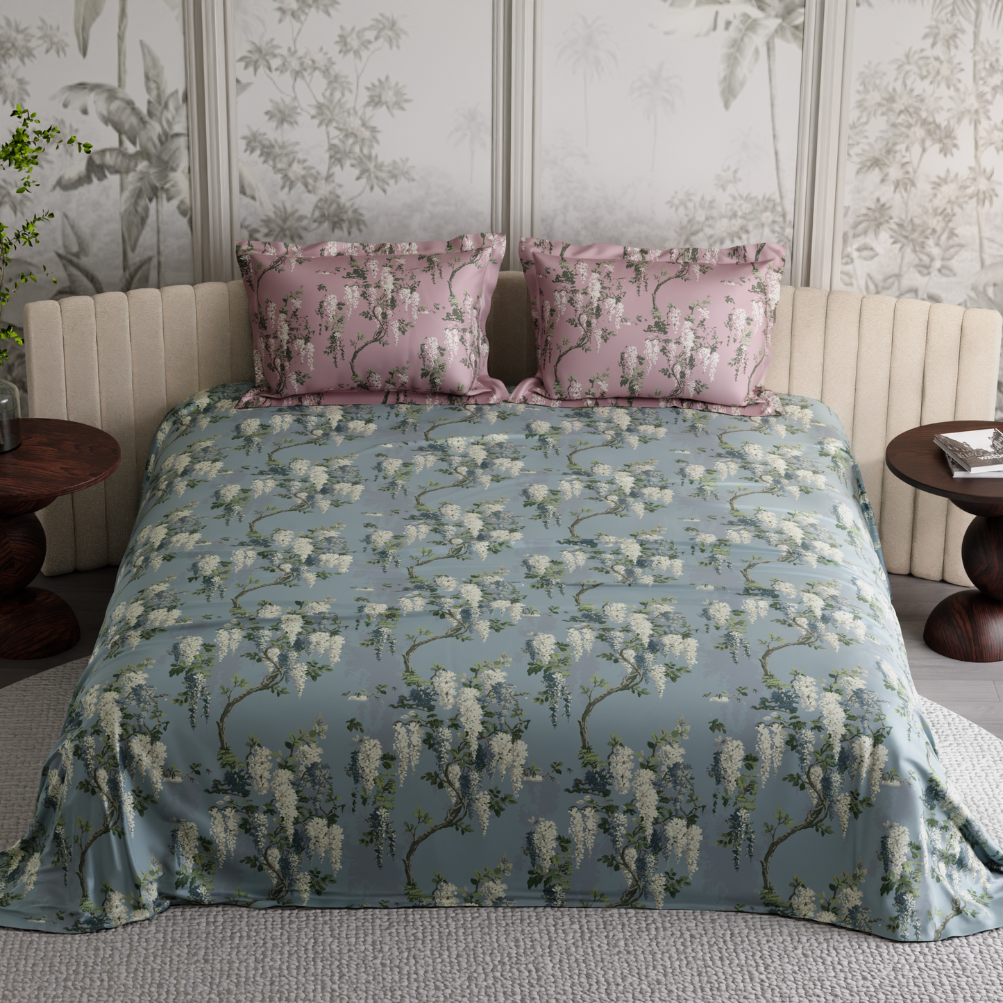 Wild Magnolia 300TC 100% Cotton Bedsheet Set