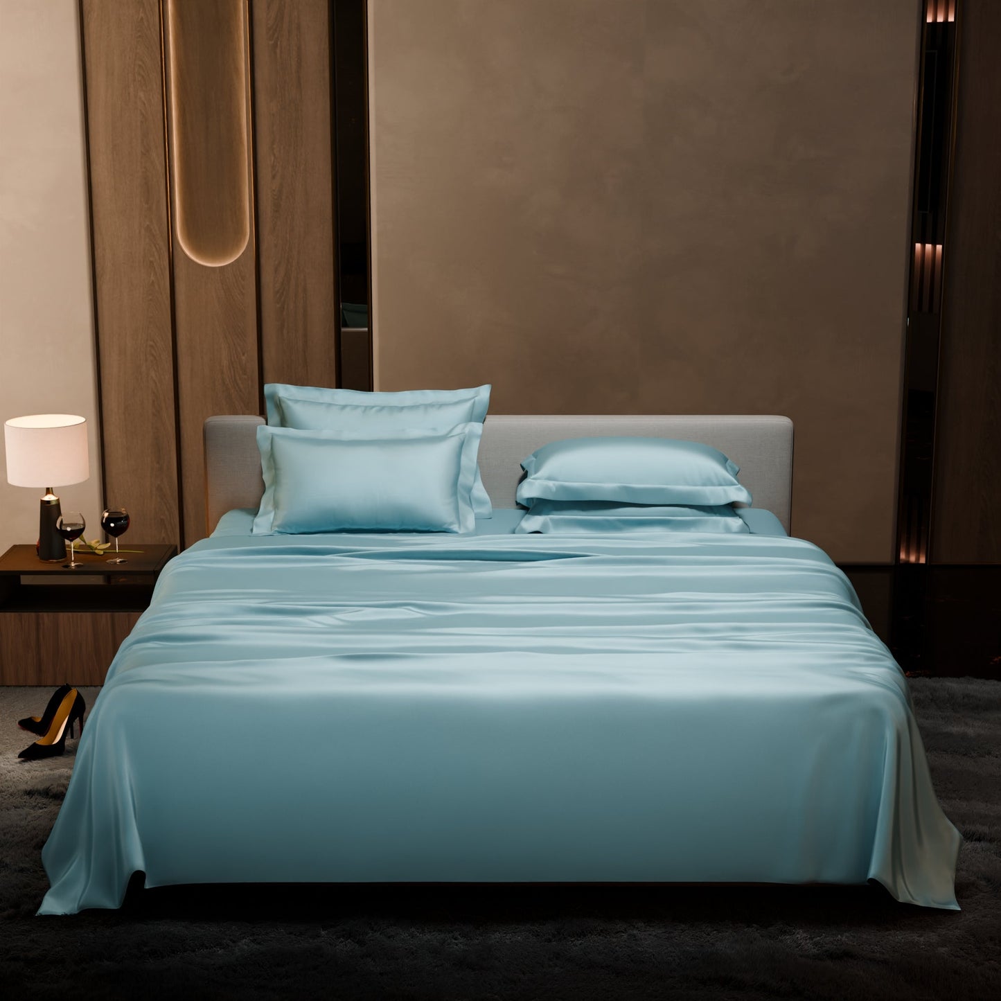 Dreamy Blue Flat Bedsheet Set