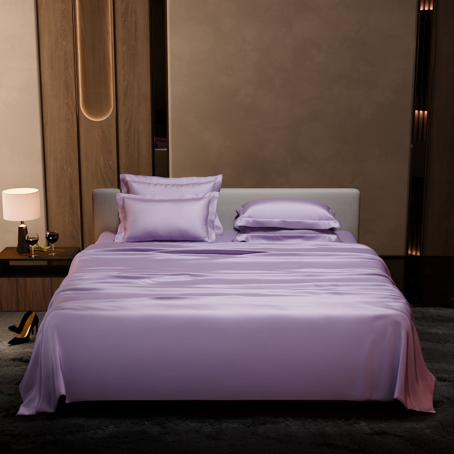 Lilac Affair Flat Bedsheet Set