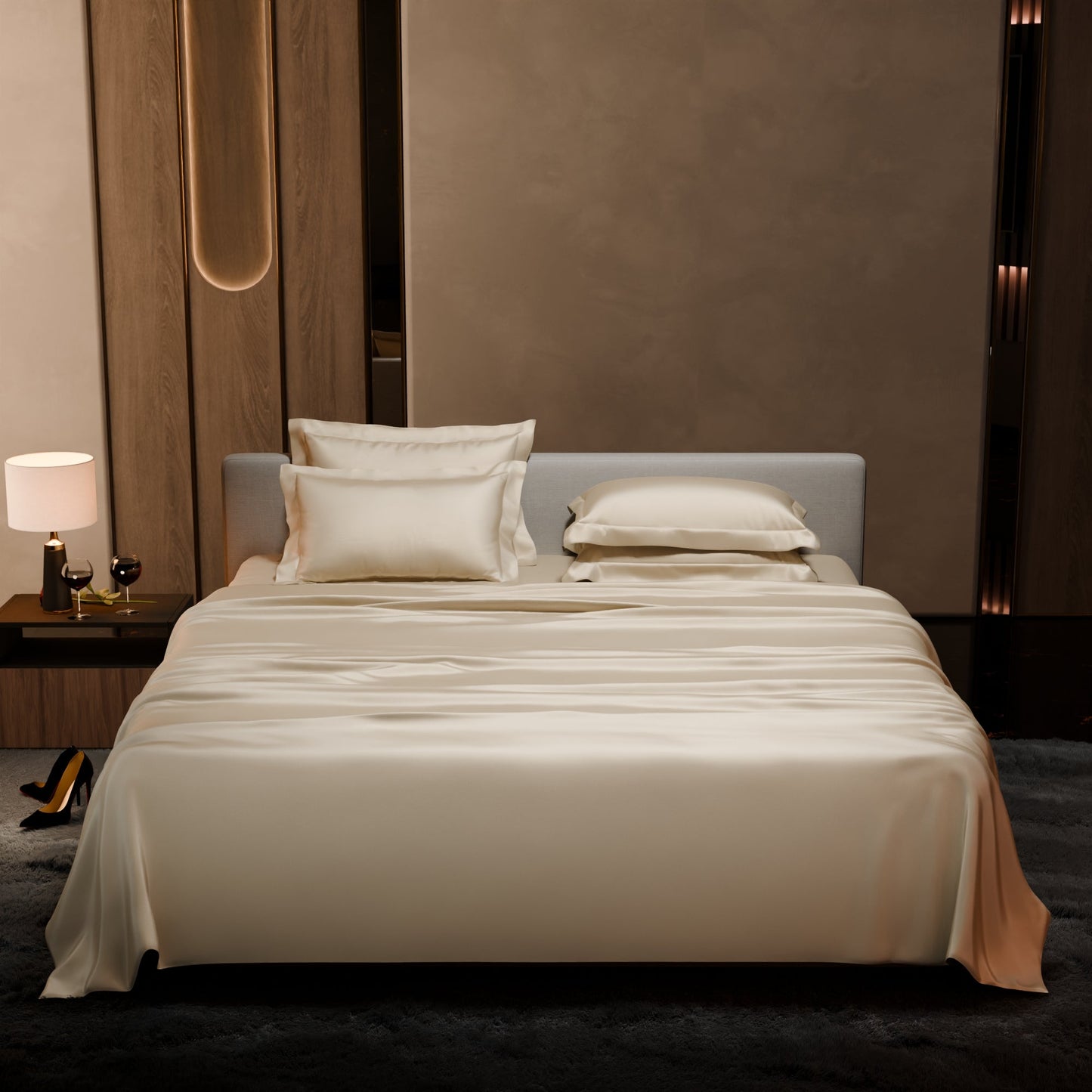 Charming Ivory Flat Bedsheet Set