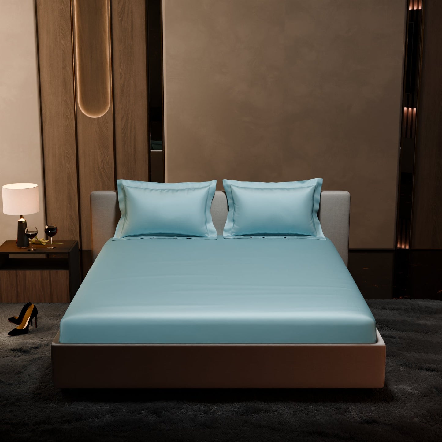 Dreamy Blue Fitted Bedsheet Set
