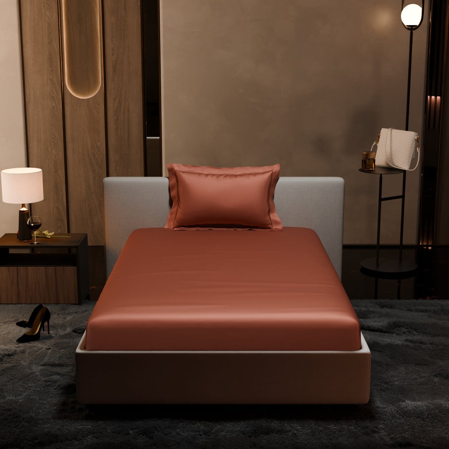 Melted Caramel Fitted Bedsheet Set