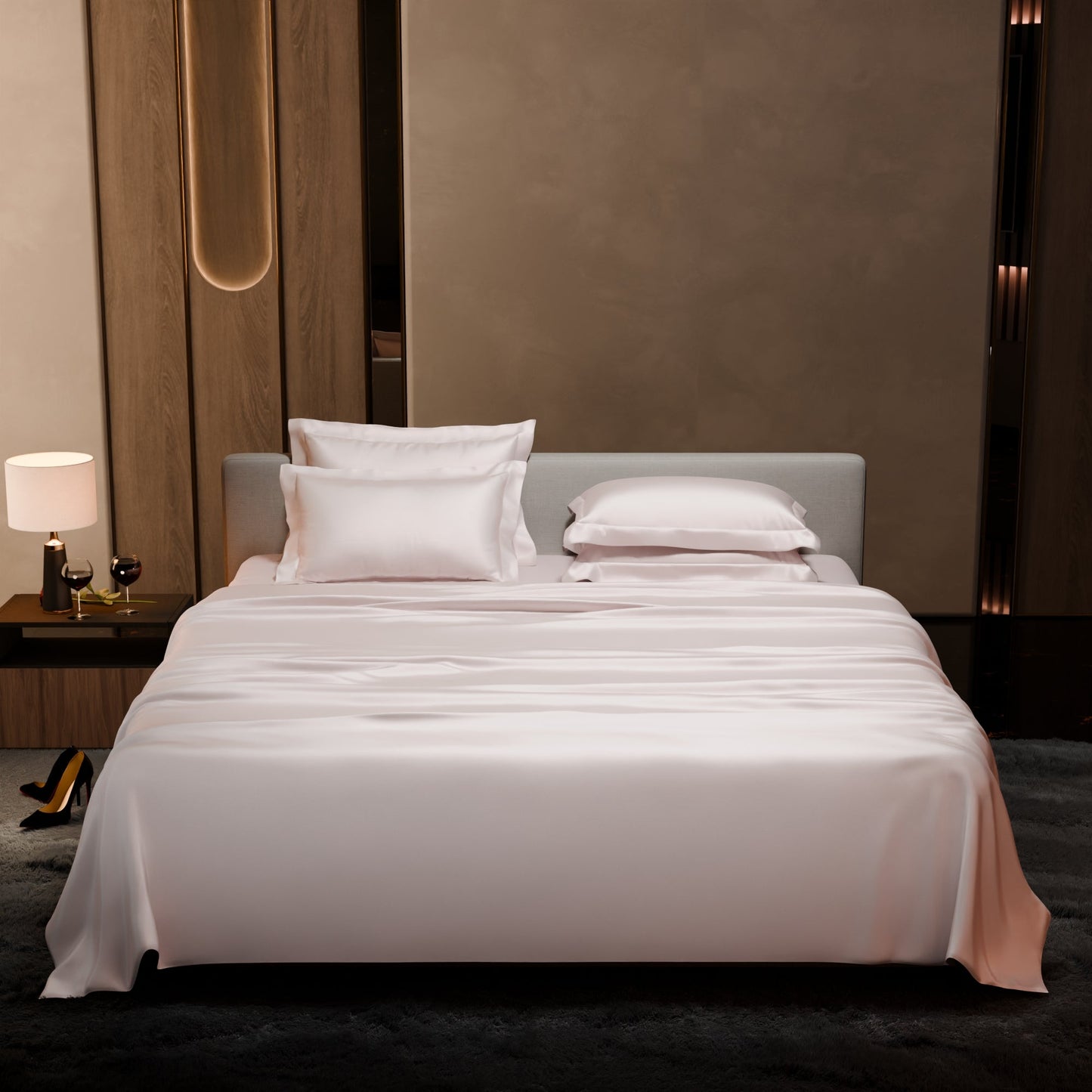 Blushing Pink Flat Bedsheet Set