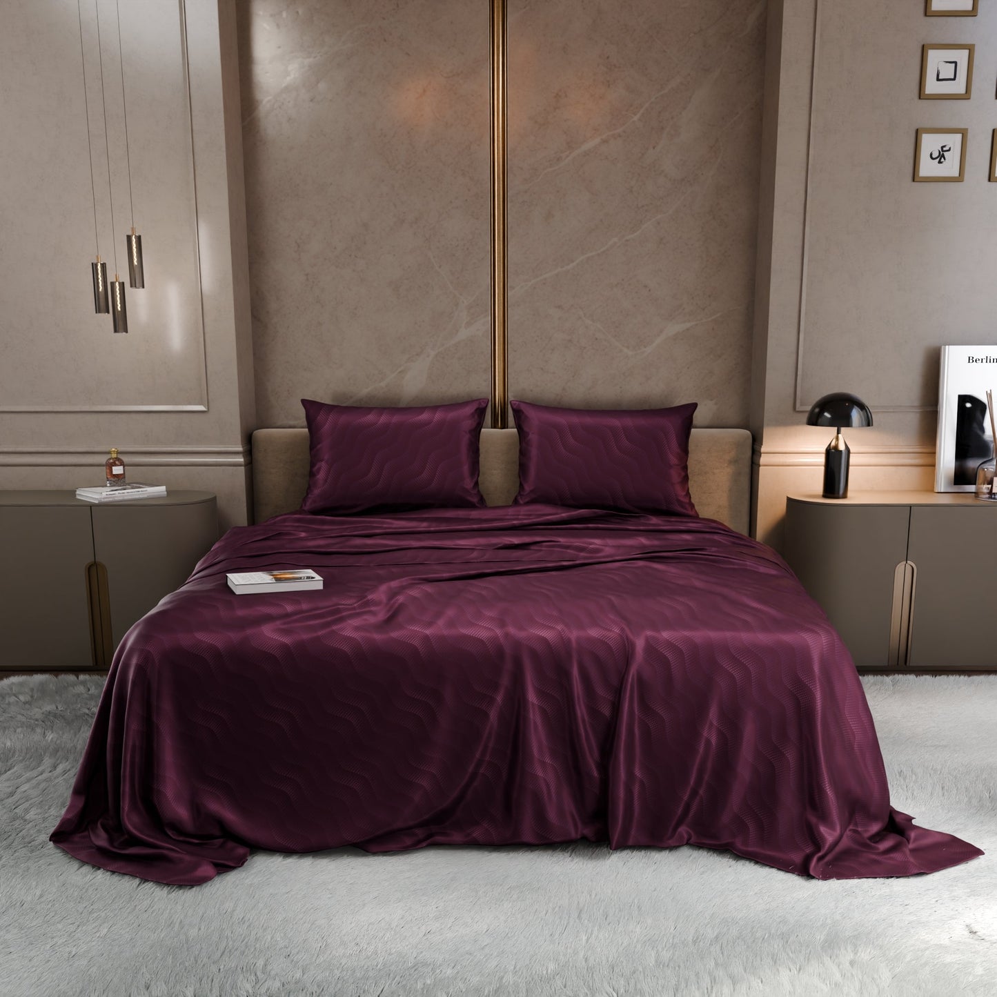 Burgundy Bliss Bedsheet Set