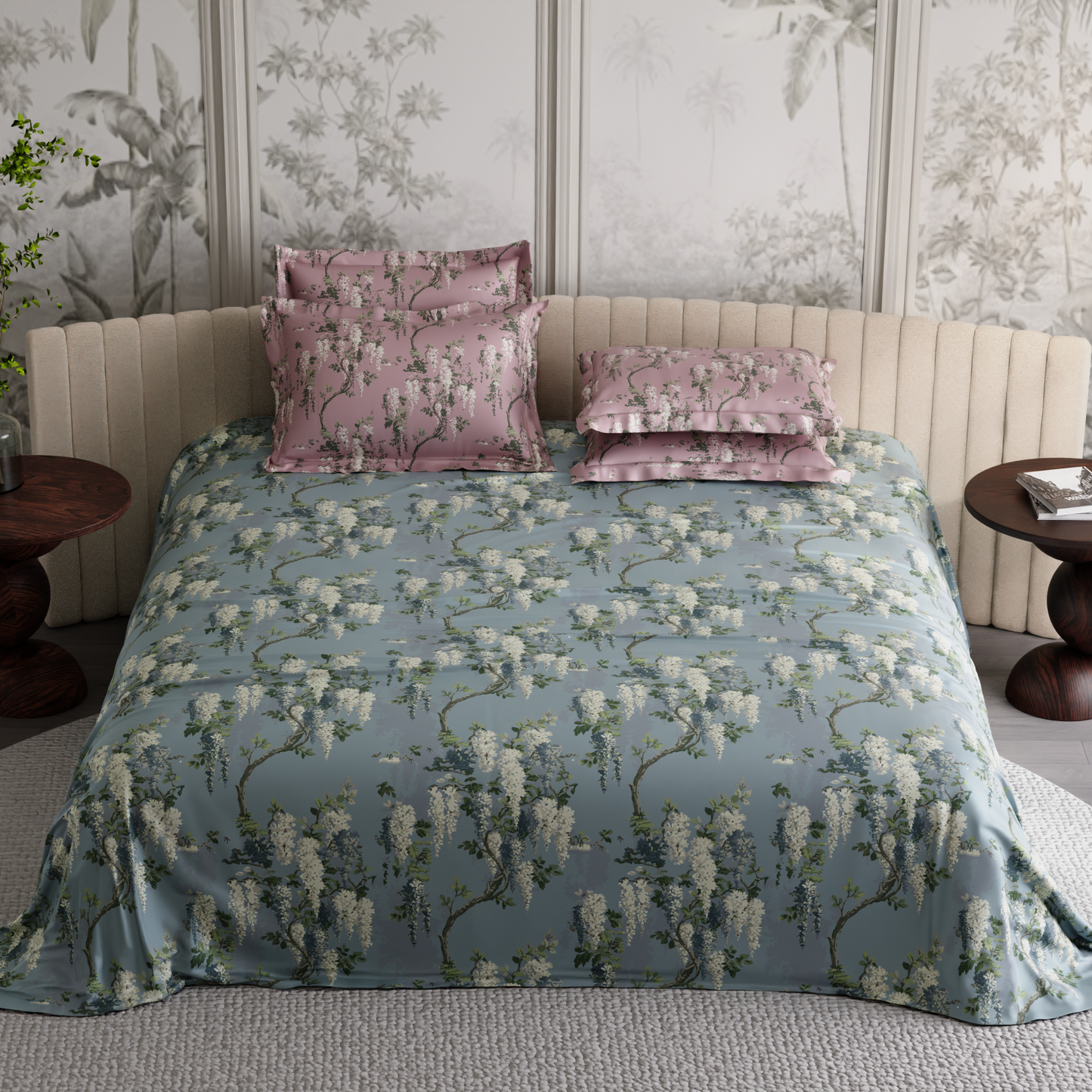 Wild Magnolia 300TC 100% Cotton Bedsheet Set