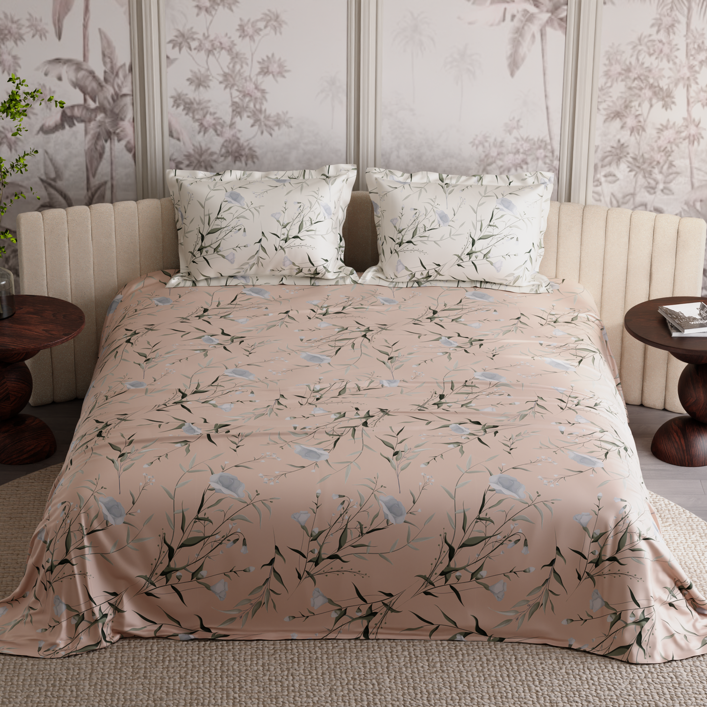 Nectar Bloom 300TC 100% Cotton Bedsheet Set