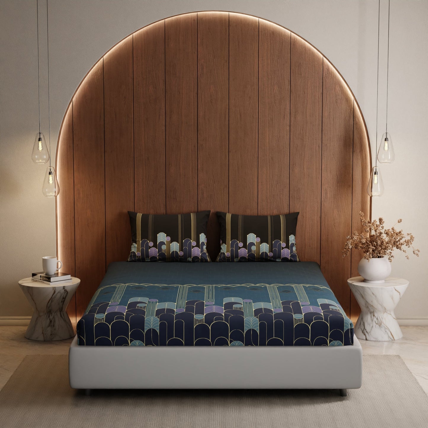 Twilight Gala Cotton Bedsheet Set