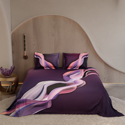 Plum Pirouette 100% Cotton Bedsheet Set