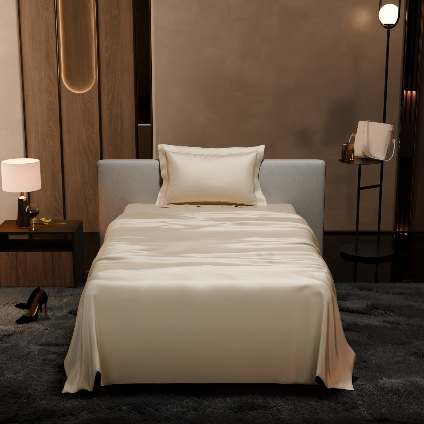 Charming Ivory Flat Bedsheet Set
