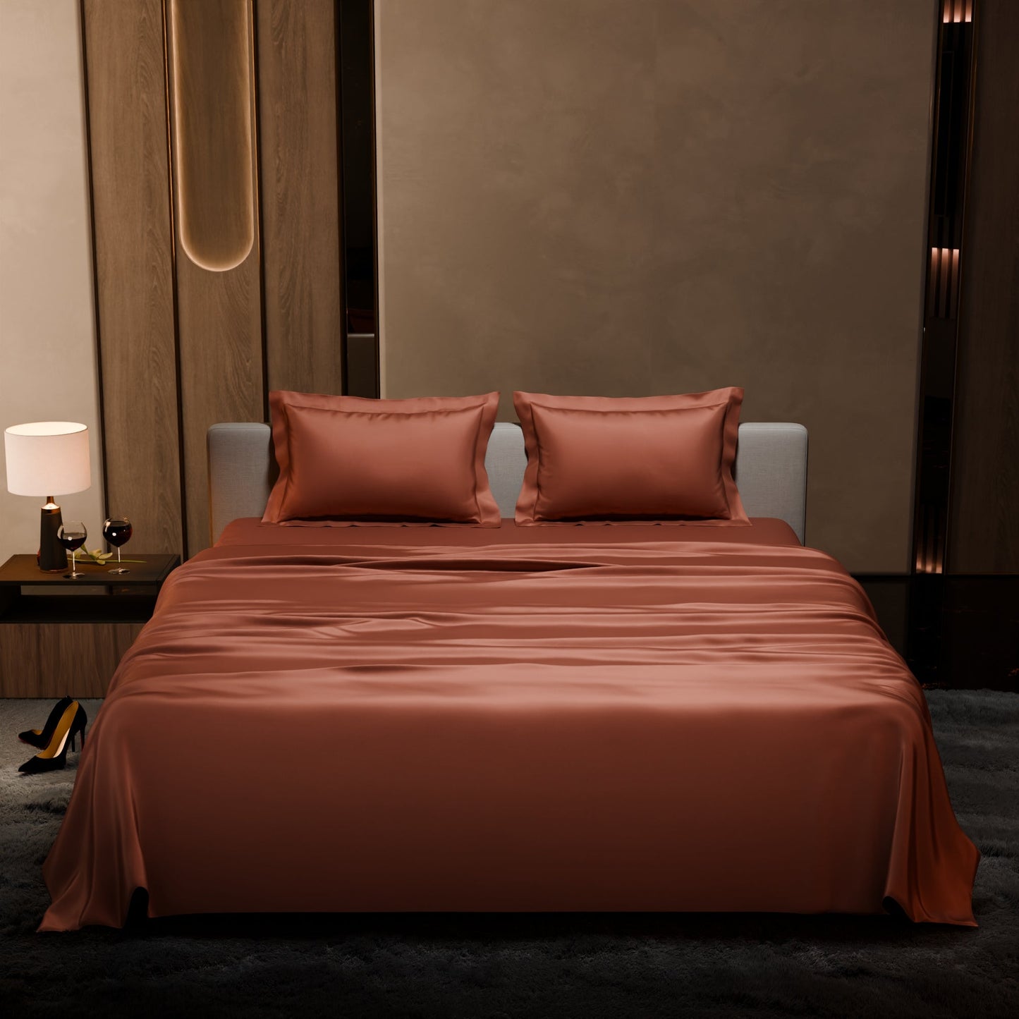 Melted Caramel Flat Bedsheet Set