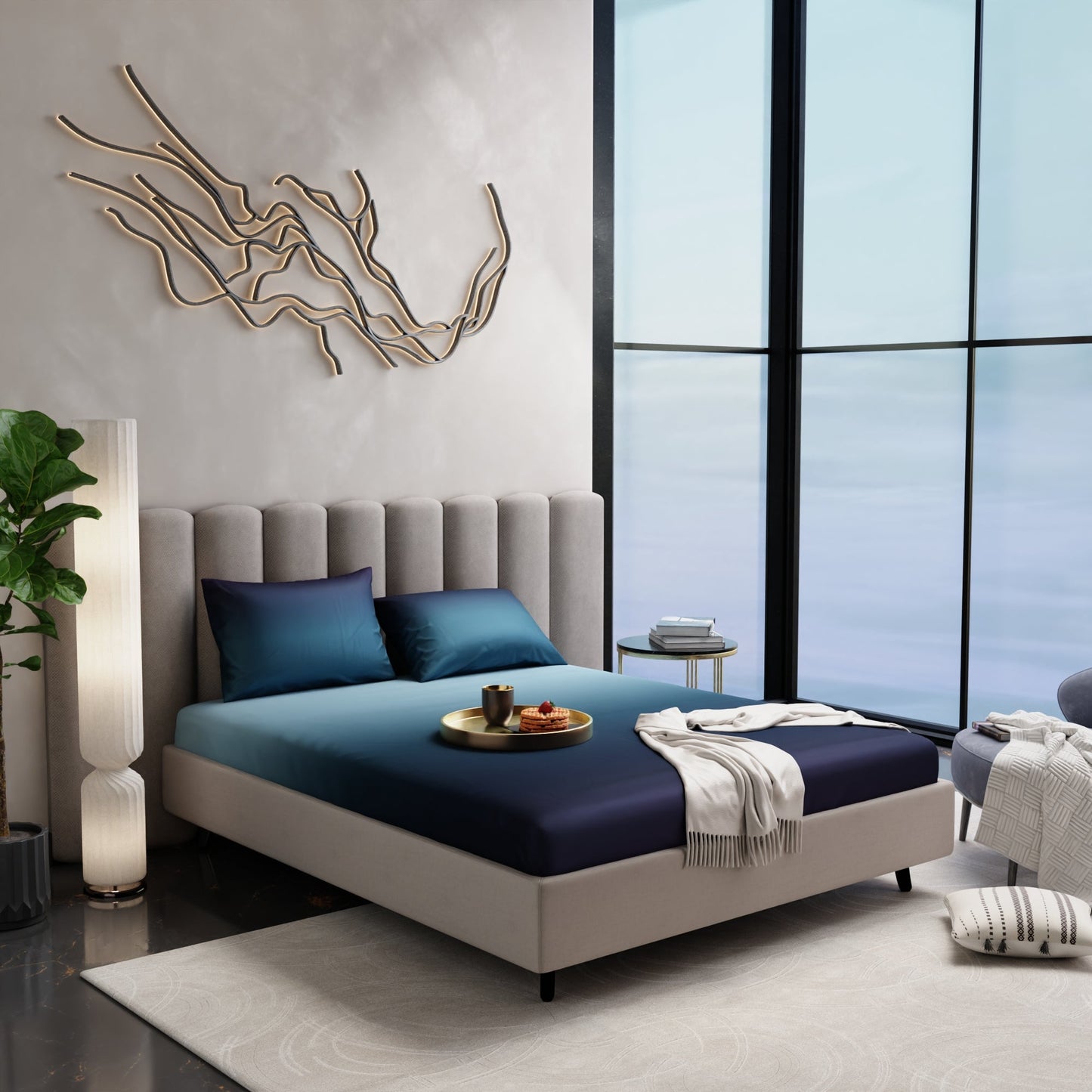Lover's Dusk Fitted Bedsheet Set