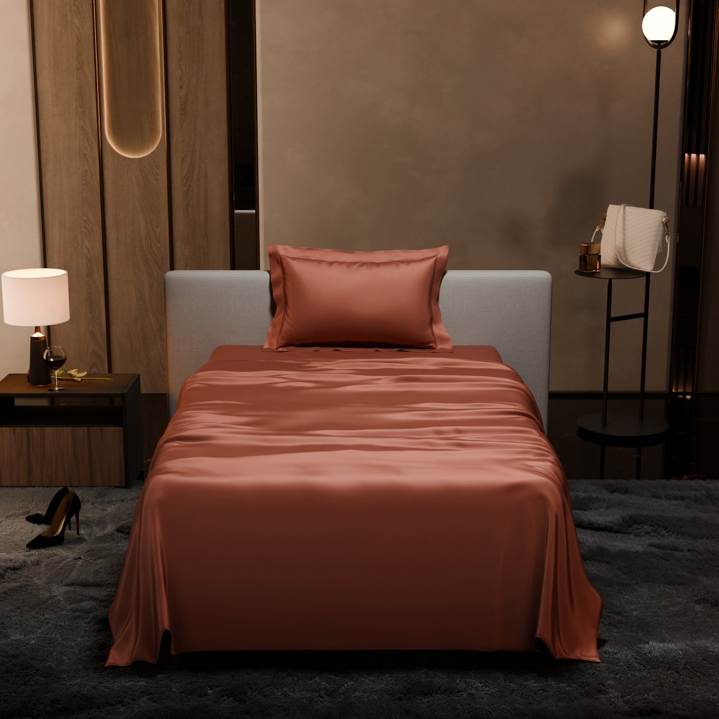 Melted Caramel Flat Bedsheet Set