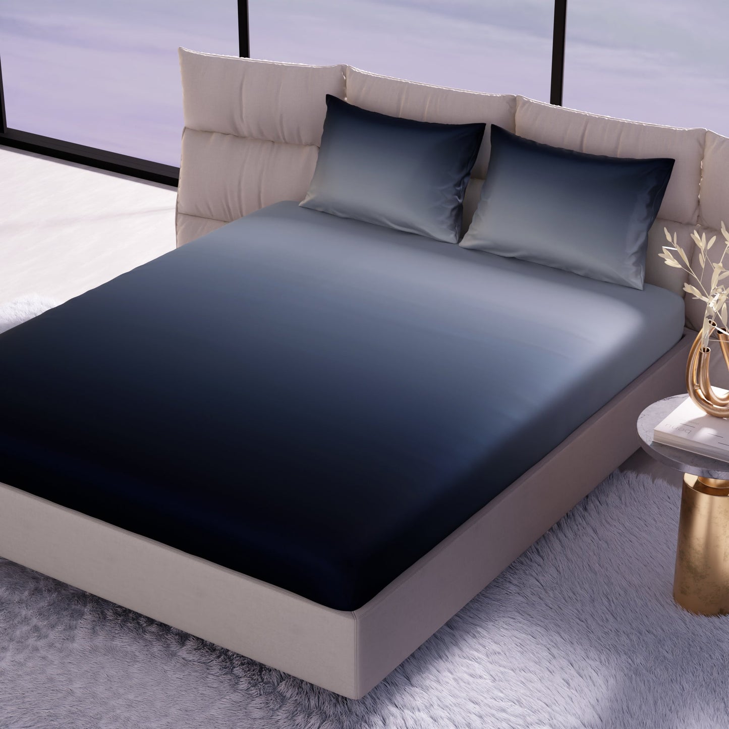 Moonlit Embrace Fitted Bedsheet Set