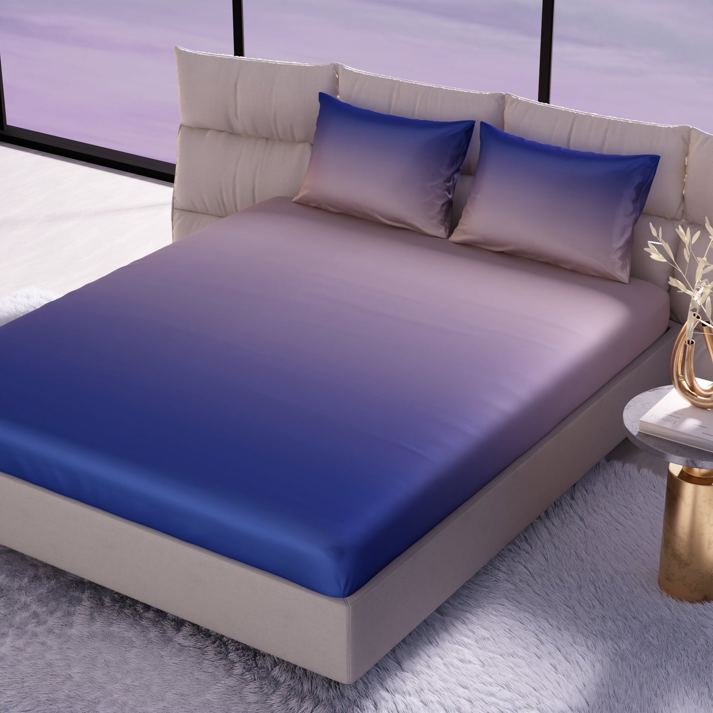 Evening Glow Fitted Bedsheet Set