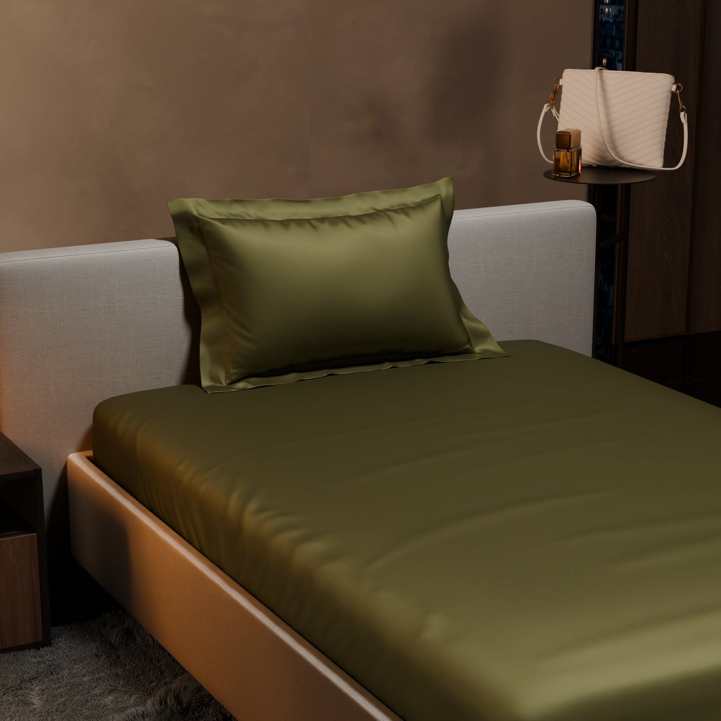 Olive Oasis Fitted Bedsheet Set